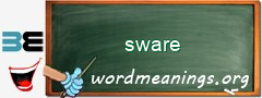WordMeaning blackboard for sware